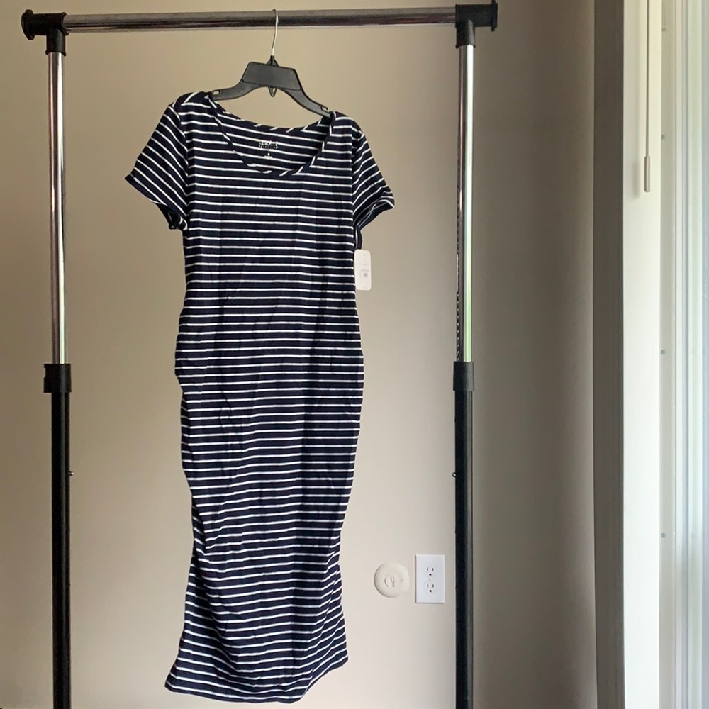 Maternity body con maxi dress